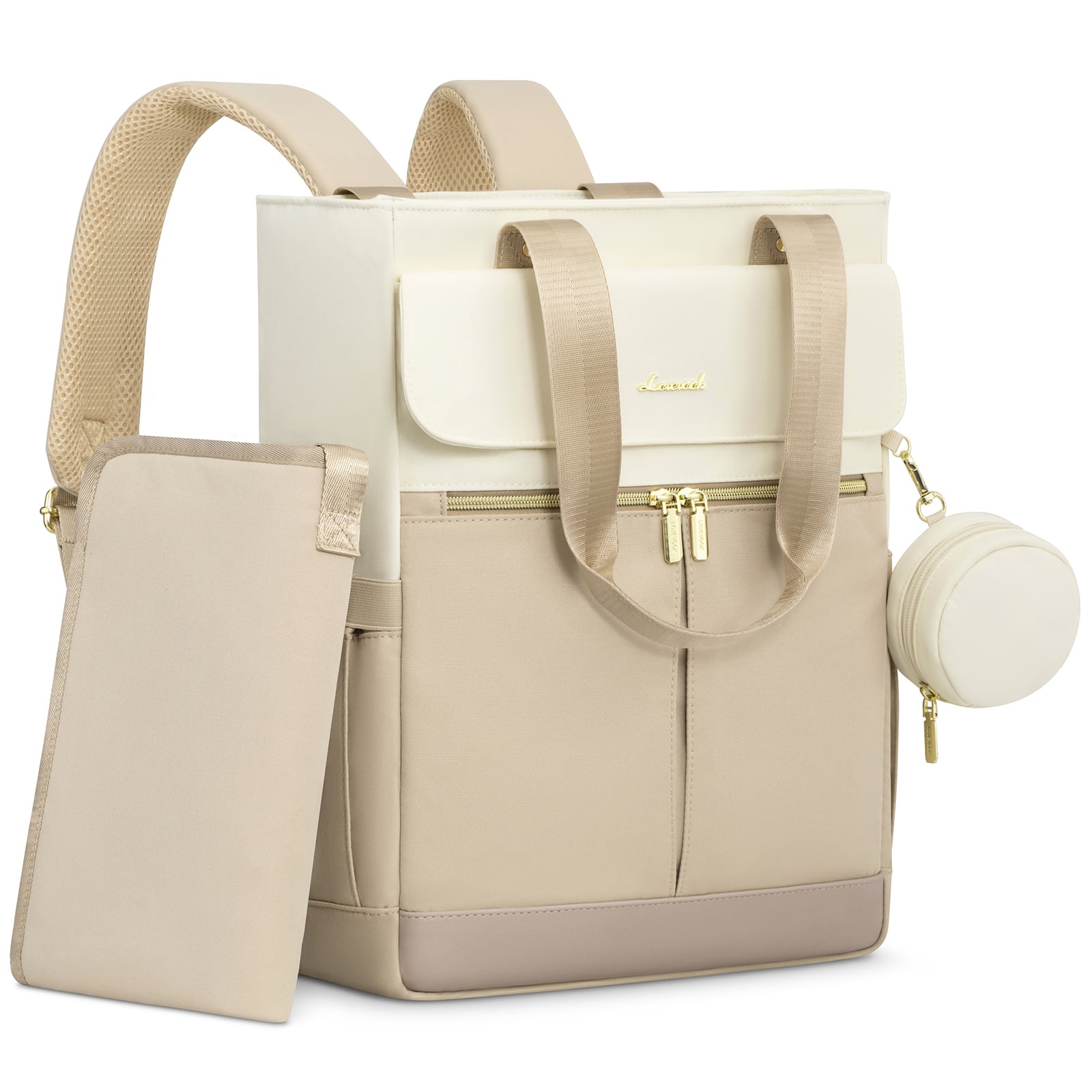 BOLSO MATERNAL 2 EN 1 MOCHILA Y BANDOLERA CON CAMBIADOR PORTÁTIL - 1