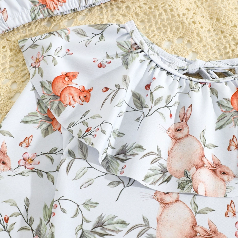 TRAJE DE BAÑO NIÑA 2 PIEZAS ESTAMPADO BOSQUE – COMODIDAD Y PROTECCION - 2