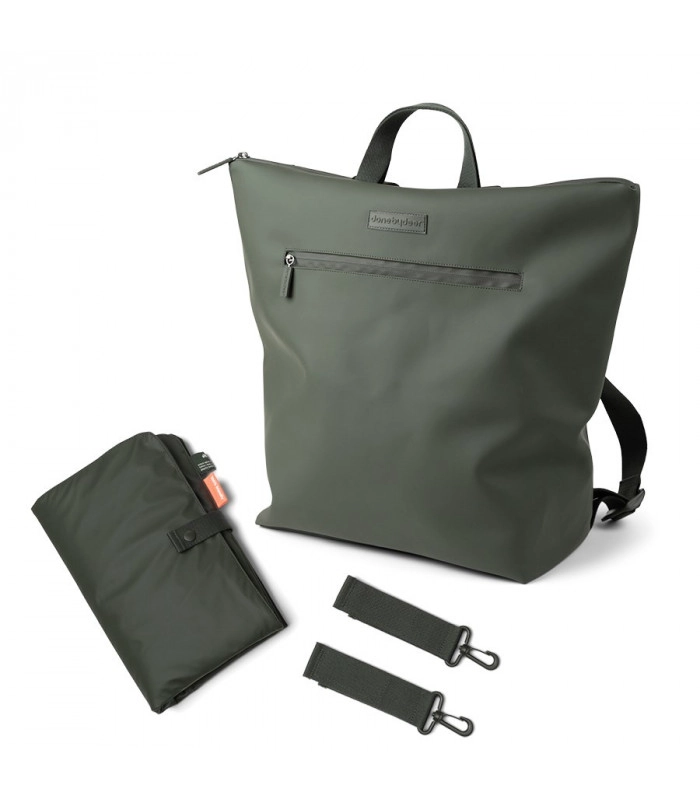 Mochila Pañalera para Papás Verde Oscuro 20L con Cambiador Portátil - 3