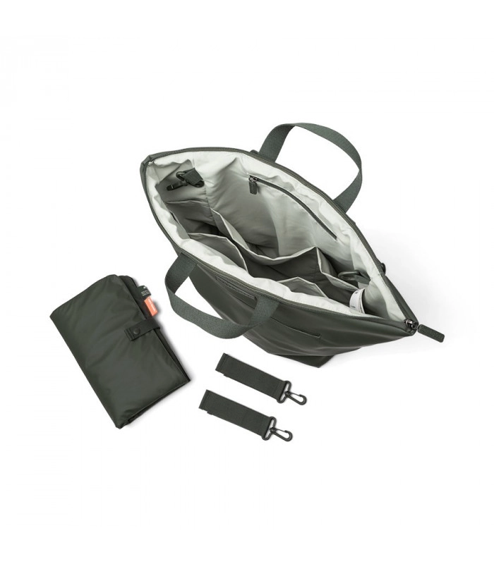 Mochila Pañalera para Papás Verde Oscuro 20L con Cambiador Portátil - 4