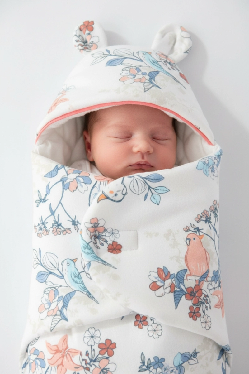 SAQUITO DE DORMIR PARA BEBE  100% ALGODON – FLORES DEL SUEÑO - 4