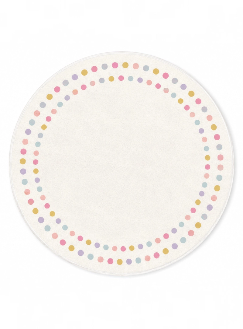 ALFOMBRA REDONDA INFANTIL ARCOIRIS SUAVE LITTLE ONE - 2