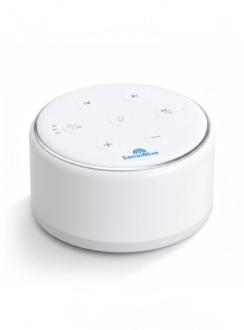 MAQUINA DE RUIDO BLANCO Y LUZ NOCTURNA PARA BEBE SENSIBLUE - 1