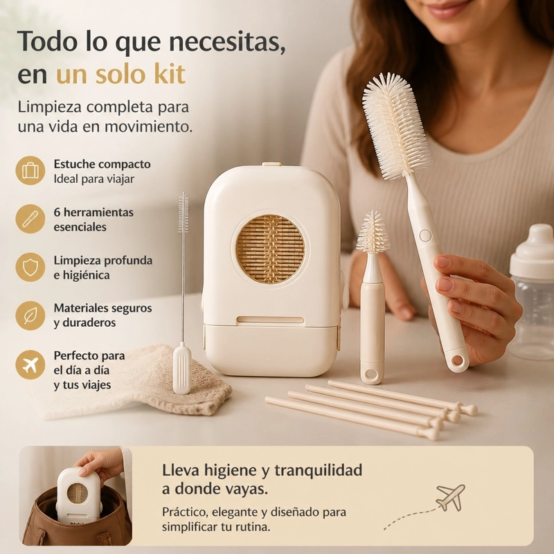 SET LIMPIADOR DE MAMADERAS 7 EN 1 – PORTATIL Y LIBRE DE BPA - 3
