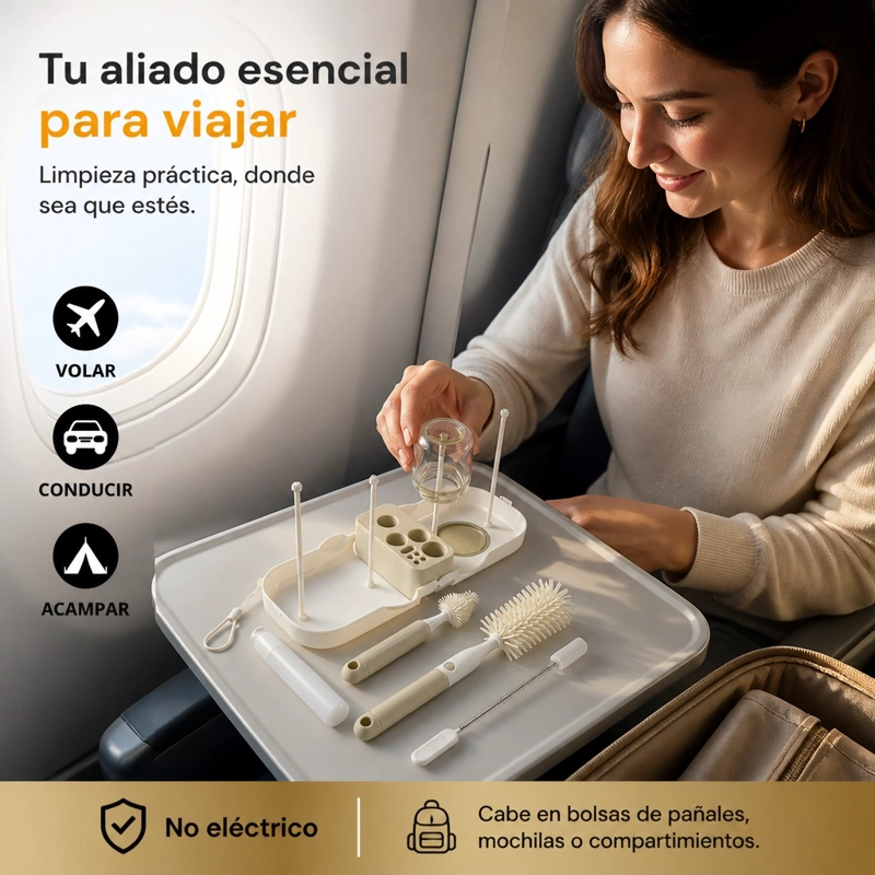 SET LIMPIADOR DE MAMADERAS 7 EN 1 – PORTATIL Y LIBRE DE BPA - 4