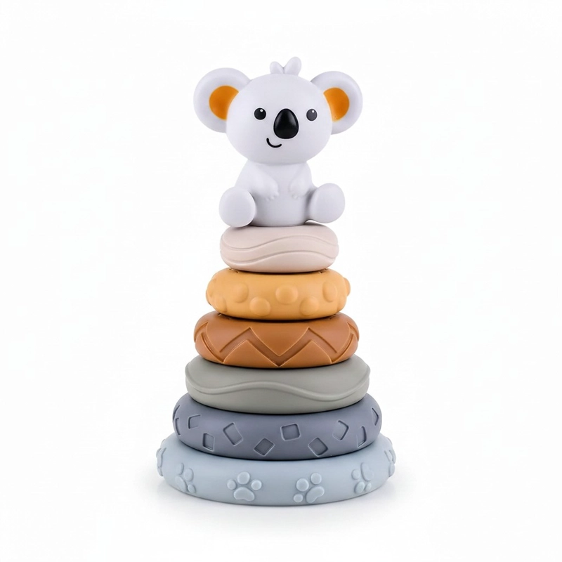TORRE APILABLE SENSORIAL KOALA CON SONIDO 6M+ – MONTESSORI - 1