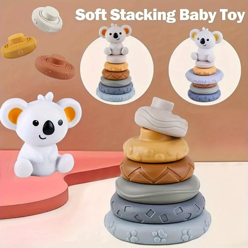 TORRE APILABLE SENSORIAL KOALA CON SONIDO 6M+ – MONTESSORI - 3