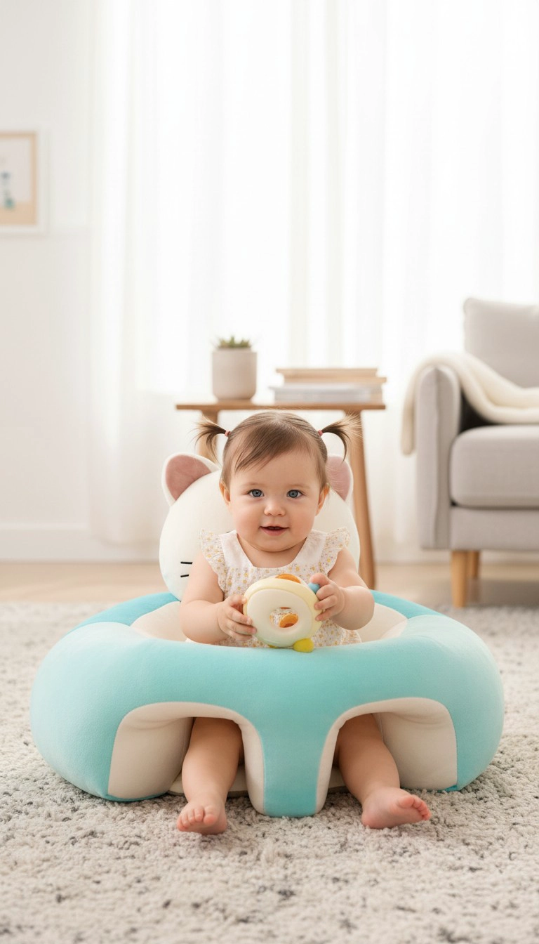 Sillón de Apoyo Bebé SensiBlue® — Diseño Gatito - 3
