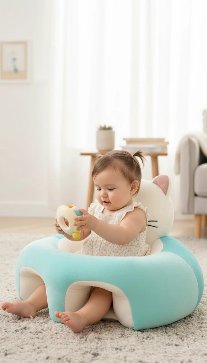 Sillón de Apoyo Bebé SensiBlue® — Diseño Gatito - 4