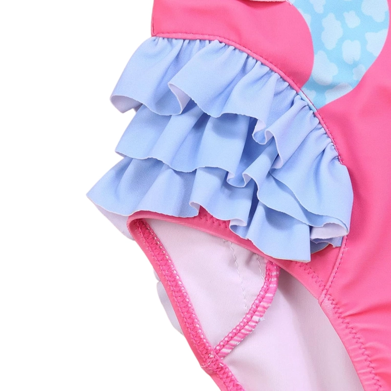 TRAJE DE BAÑO NIÑA CABALLITOS DE MAR ROSADO - 5