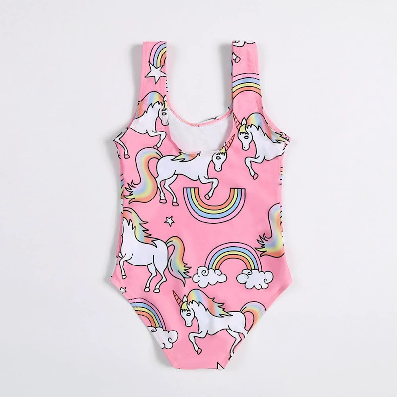 TRAJE DE BAÑO NIÑA UNICORNIOS Y ARCOIRIS - 1