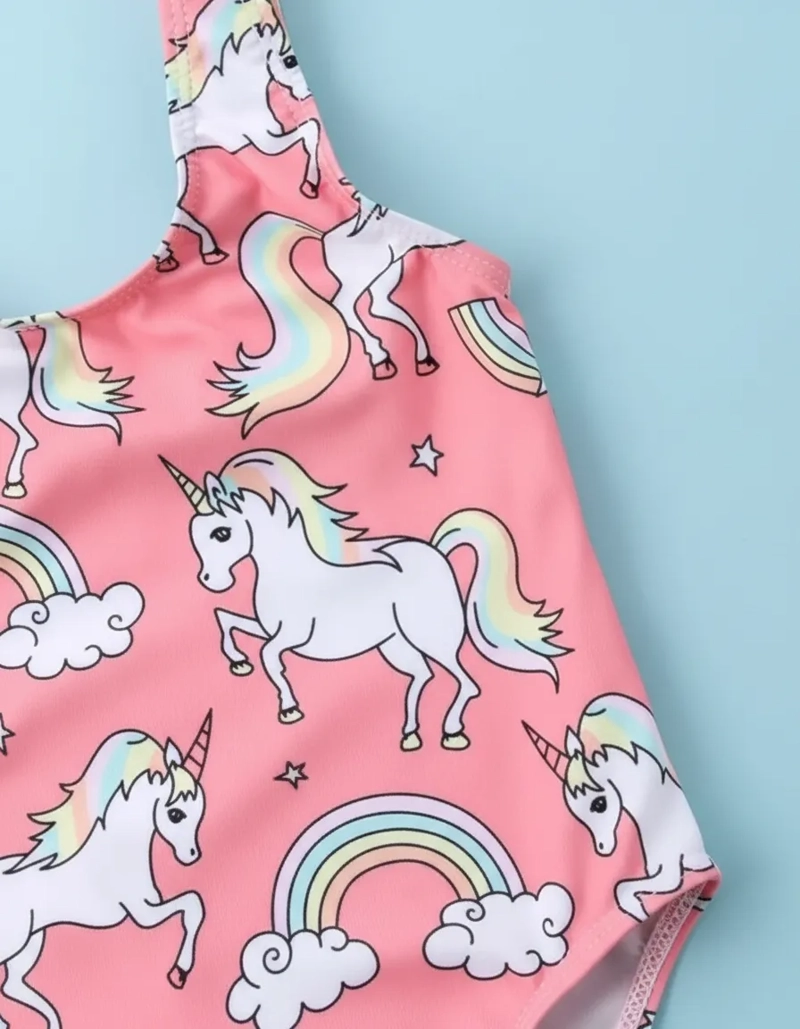 TRAJE DE BAÑO NIÑA UNICORNIOS Y ARCOIRIS - 2
