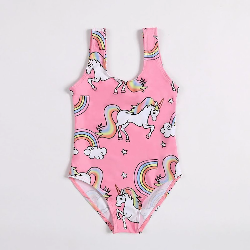 TRAJE DE BAÑO NIÑA UNICORNIOS Y ARCOIRIS - 3