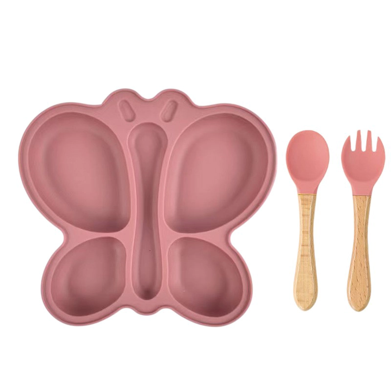 PLATO DE SILICONA CON SUCCION MARIPOSA SENSIBLUE - 1