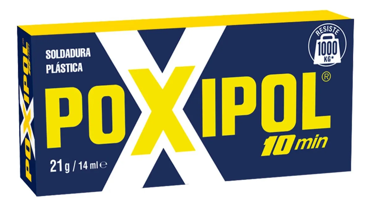 POXIPOL SOLDADURA PLÁSTICA COLOR METÁLICO 14 ML (10 MINUTOS) - 1