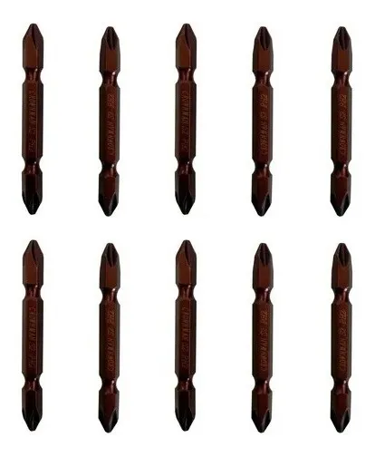 SET 10 PUNTAS DESTORNILLADOR PHILLIPS 2 DOBLE MAGNETICO 65MM - 2
