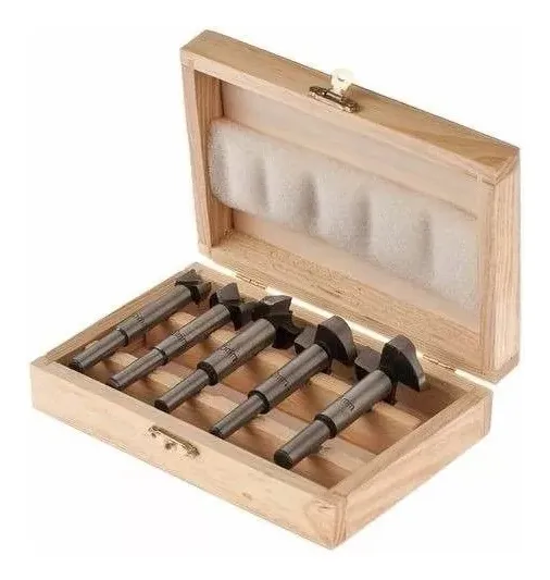 SET 5 BROCAS FORSTNER BISAGRA, MUEBLES DE COCINA Y PUERTAS - 1
