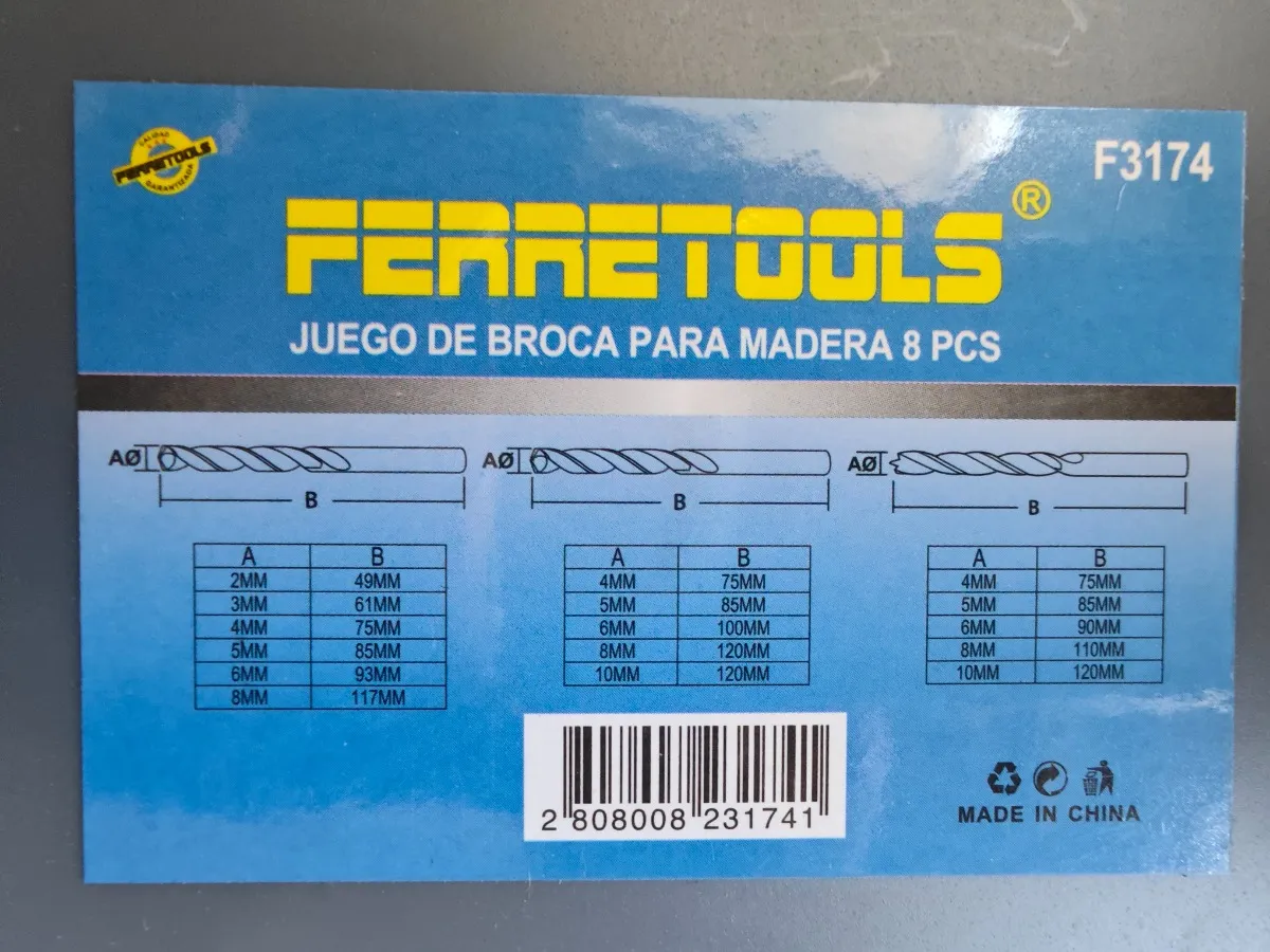 JUEGO DE BROCAS PARA MADERA CEMENTO METAL 16 PIEZAS - 2