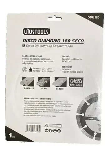 DISCO DIAMANTADO 7 180MM CORTE SEGMENTADO CONCRETO - 3