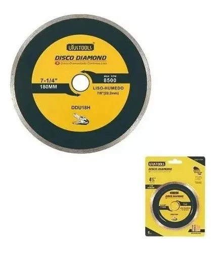 DISCO HOJA DE DIAMANTE LISO HUMEDO 7 1/4 PULGADAS CONTINUO - 1
