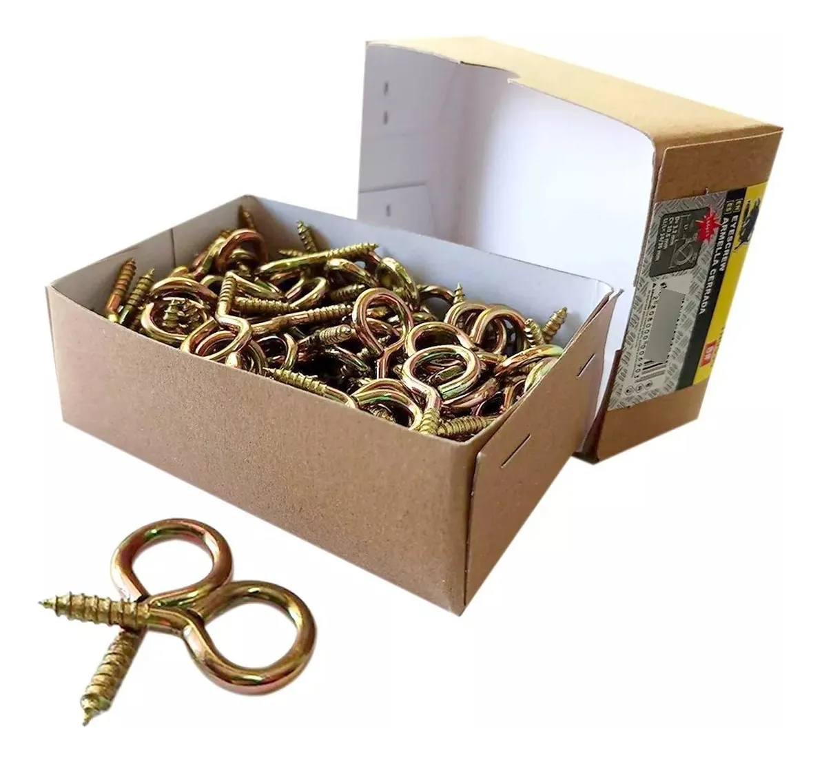 CANCAMO CERRADO N12 45MM TORNILLO GANCHO PERNO 144PCS - 2