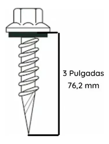 TORNILLO AUTOPERFORANTE HEX TECHO PTA FINA 10 X 3 (100UND) - 2
