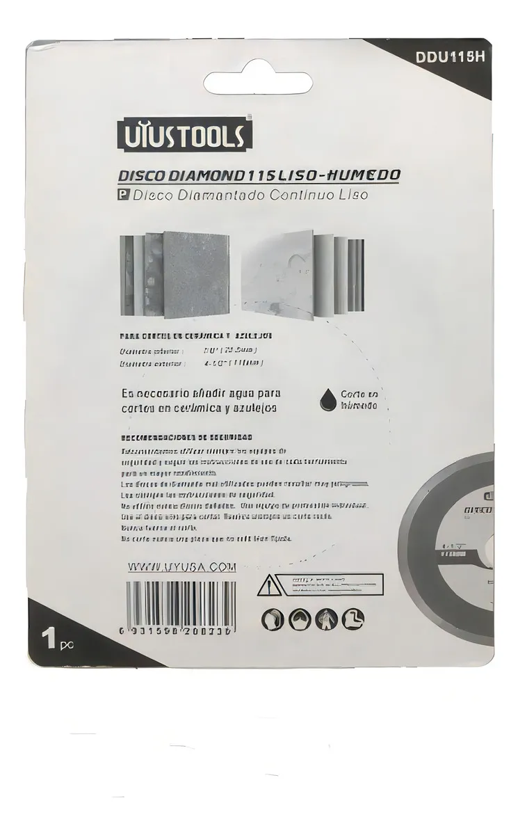 DISCO CERAMICA DIAMANTADO 4 1/2 LISO HUMEDO UYUSTOOLS - 3