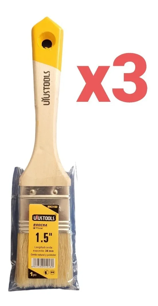 BROCHA 1.5 PULGADAS PACK 3 UND - 2