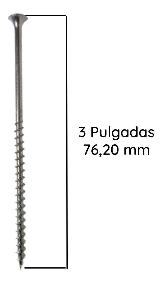 TORNILLO MADERA CRS 8 X 3 PULGADAS (250 UNIDADES) - 2