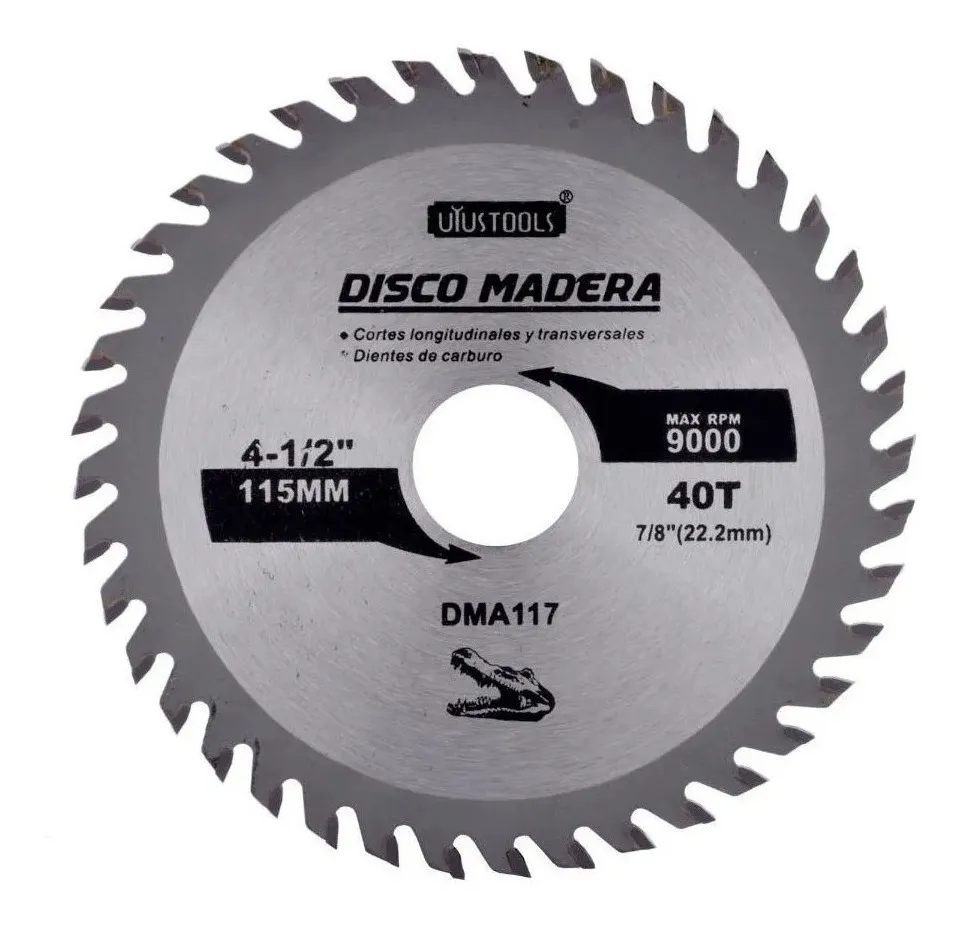 DISCO DE MADERA PARA ESMERIL 115 MM 40 DIENTES UYUSTOOLS - 2