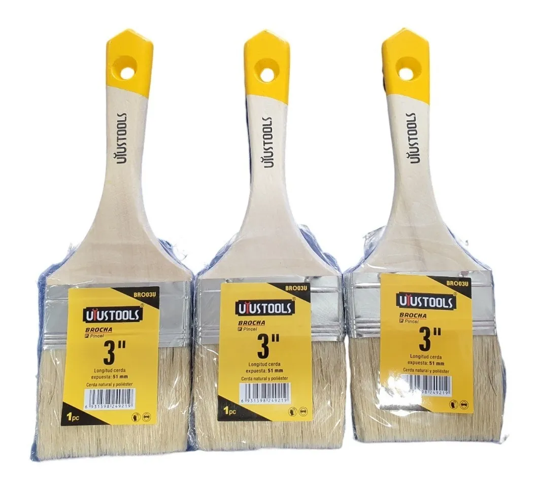 BROCHA PARA PINTAR 3PULGADA PACK 3 BROCHAS - 1