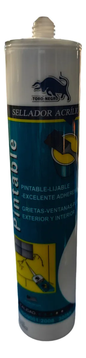 PACK 6 SILICONA SELLADOR ACRÍLICO PINTABLE BLANCO - 1