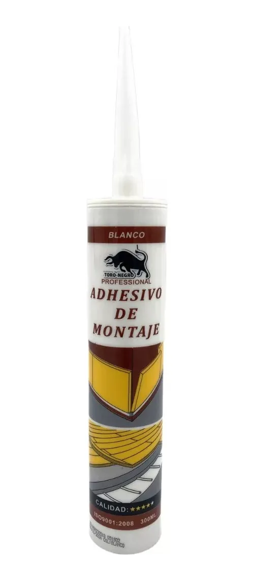 PACK 6 SILICONA ADHESIVO D MONTAJE BLANCO SILICONA ADHESIVA - 1