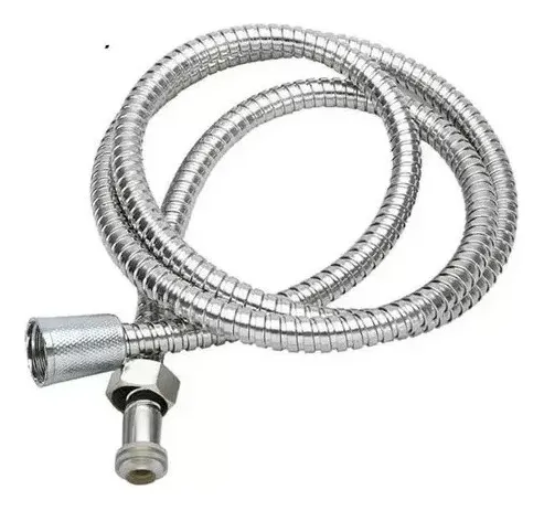 MANGUERA DUCHA FLEXIBLE EXTENSIBLE CROMADA 2MTS INOXIDABLE - 3
