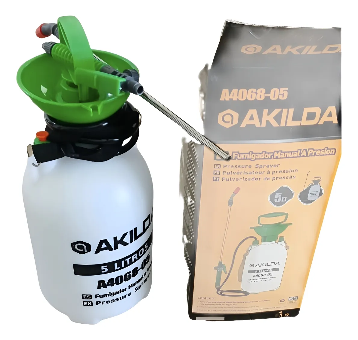 FUMIGADOR PULVERIZADOR ROCIADOR 5 LITROS BOMBA MANUAL - 1
