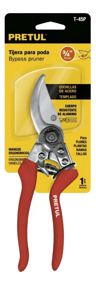 TIJERA PODA 8 3/4 MANGO POLIPROPILENO T-45P PRETUL - 2