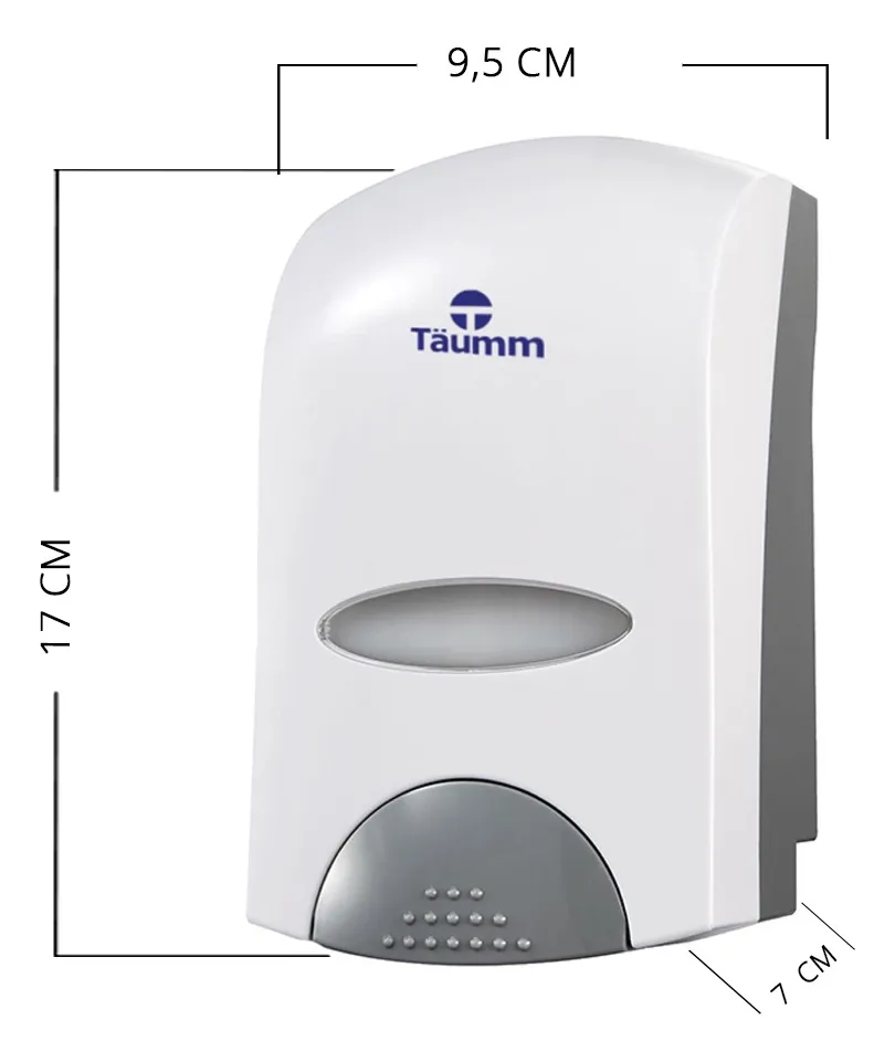 DISPENSADOR JABÓN PLÁSTICO AL MURO 500 ML COLOR BLANCO - 2