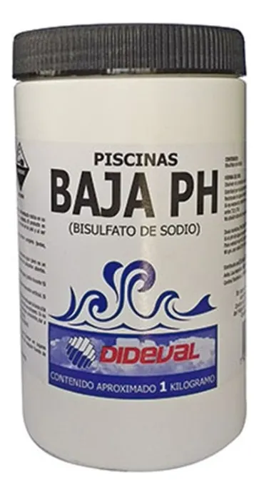 BAJA PH PARA PISCINA 1KG BISULFATO DE SODIO DIDEVAL - 1