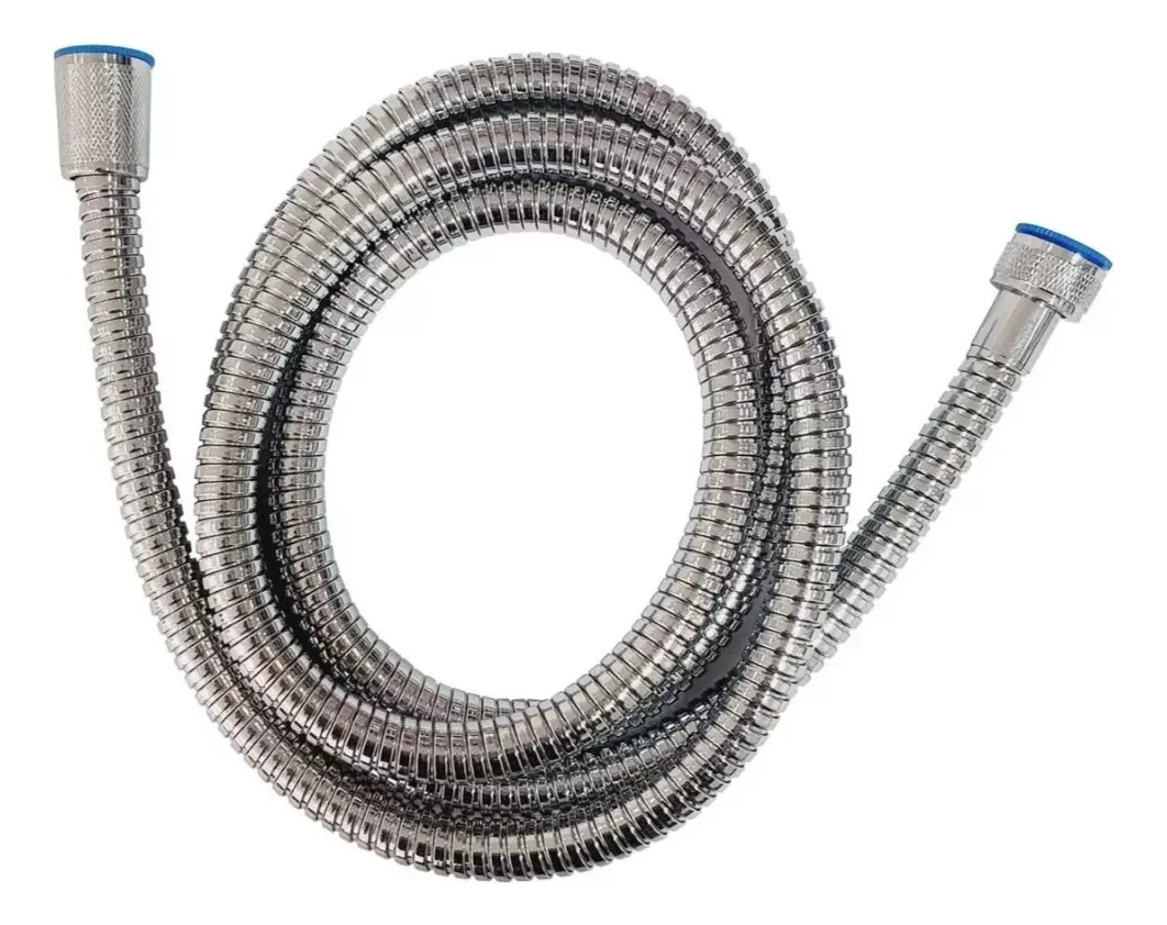MANGUERA DUCHA FLEXIBLE EXTENSIBLE CROMADA 1.5MTS INOXIDABLE - 1