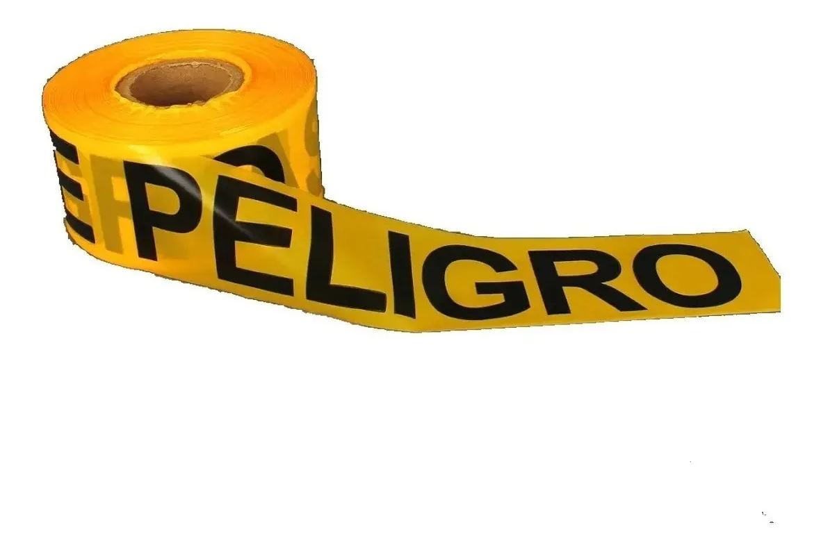 CINTA PELIGRO AMARILLA 75MM X 305 MTS COLOR AMARILLO - 2