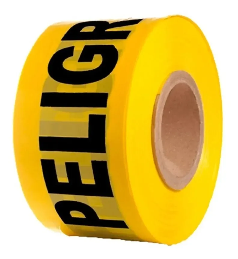 CINTA PELIGRO AMARILLA 75MM X 305 MTS COLOR AMARILLO - 3