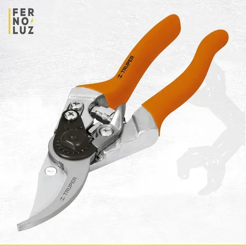 TIJERA DE PODA 8 PULGADAS 20 CM CUERPO ALUMINIO TRUPER COLOR NARANJA - 5