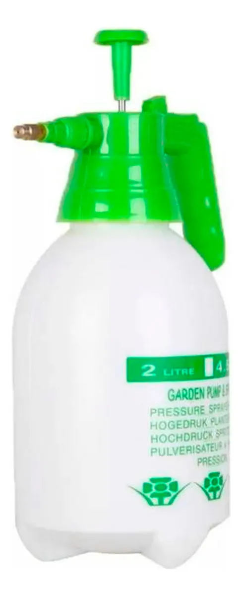 FUMIGADOR PULVERIZADOR ROCIADOR 2 LITROS BOMBA MANUAL COLOR BLANCO - 2