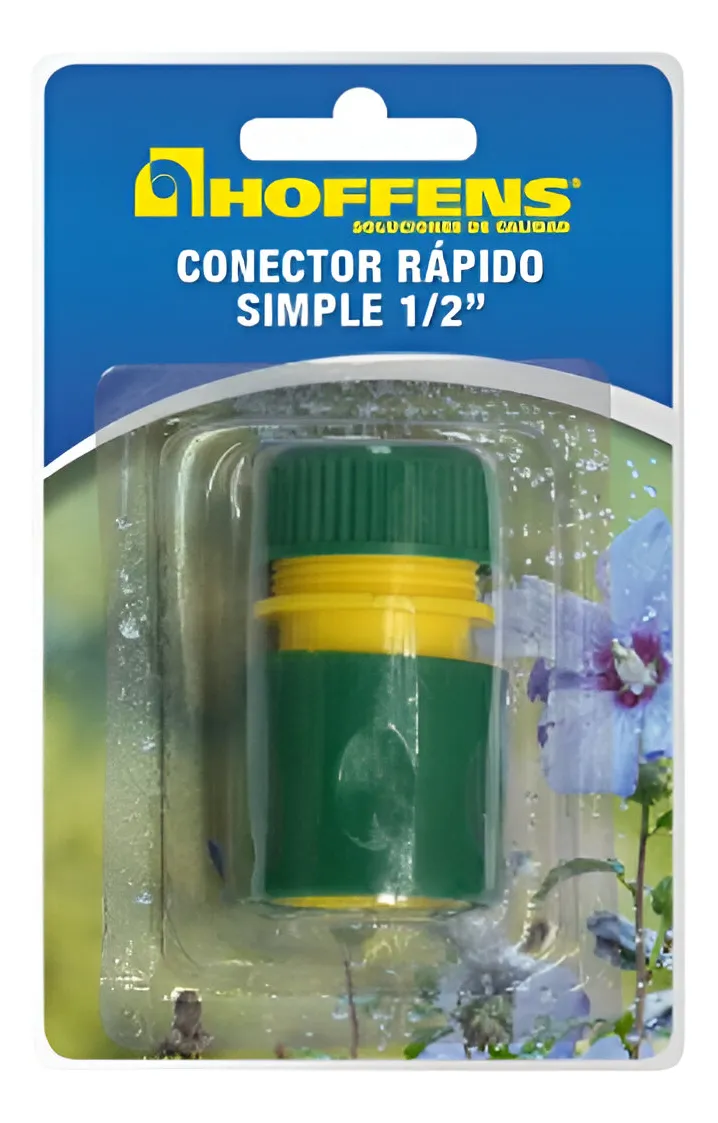 CONECTOR ACOPLE RAPIDO PARA MANGUERA DE 1/2 PULGADA HOFFENS COLOR VERDE - 3