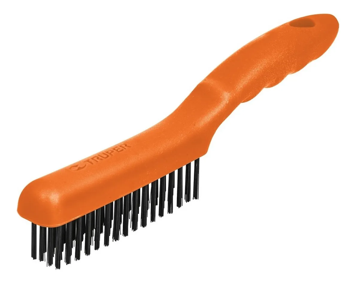 CEPILLO (ESCOBILLA) ACERO CON MANGO 4 X 16 CEA-54 TRUPER - 1
