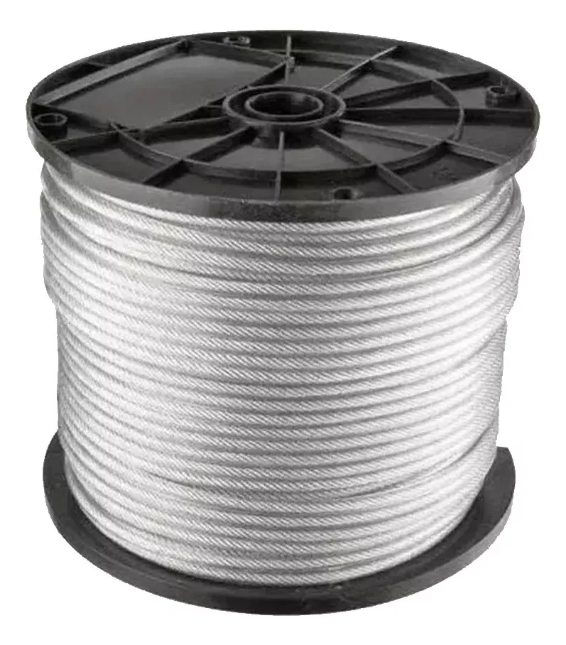 PIOLA O CABLE DE ACERO 2MM ROLLO 100 MTS GALVNZ - 1