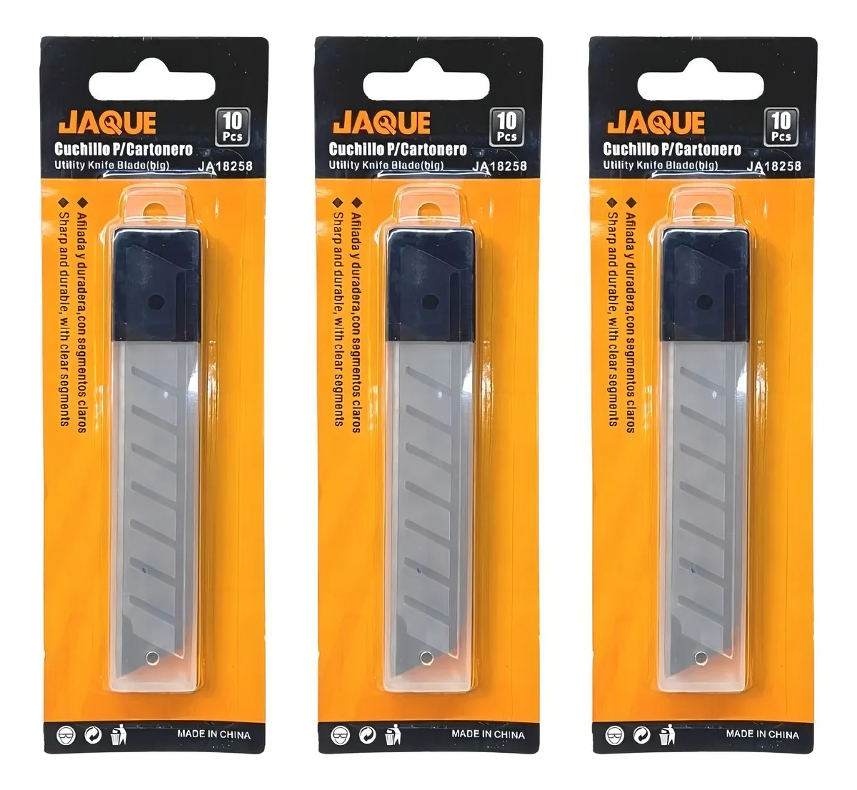PACK 30 REPUESTOS CUCHILLO CARTONERO 0.5X18MM #60CARBONSTEEL - 1