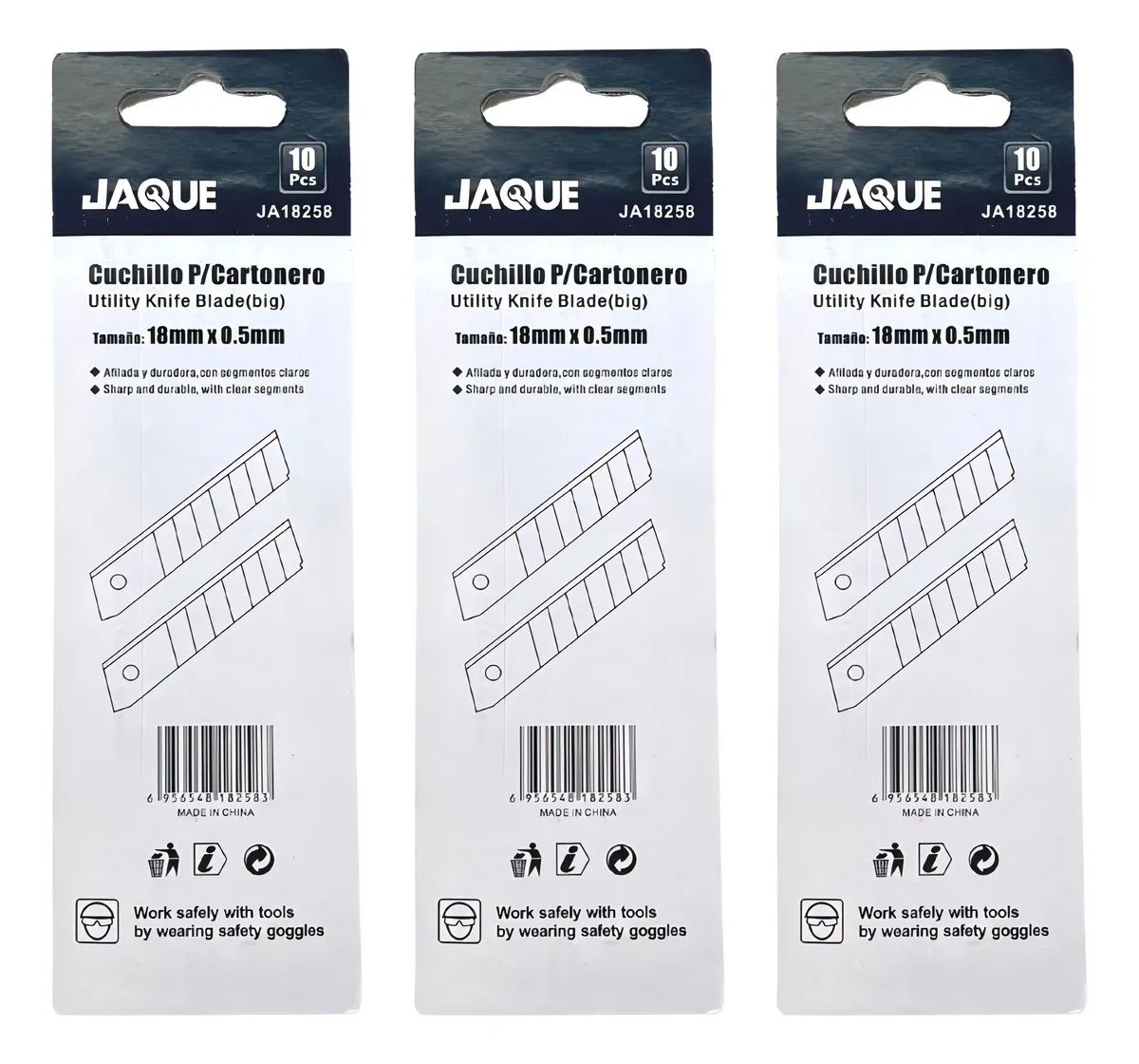 PACK 30 REPUESTOS CUCHILLO CARTONERO 0.5X18MM #60CARBONSTEEL - 2