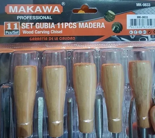 SET DE 11 GUBIAS PARA MADERA. MAKAWA - 3