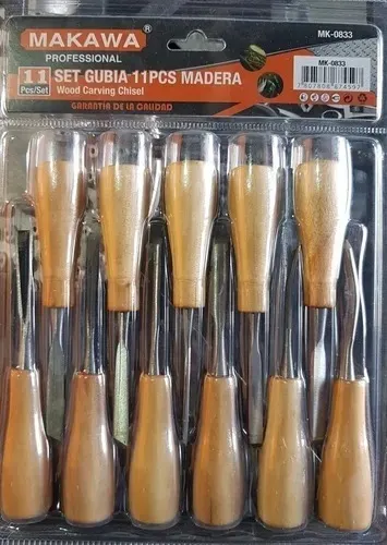 SET DE 11 GUBIAS PARA MADERA. MAKAWA - 4